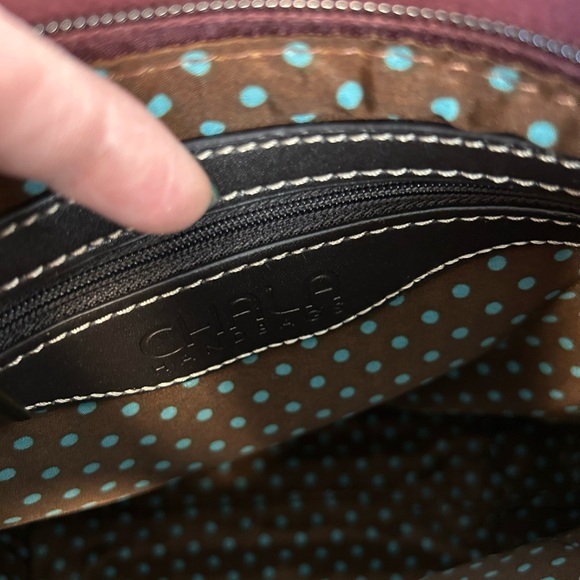 New CHALA Laser Cut Crossbody Bag Adjustable Strap Plum Purple faux‎ leather - Picture 8 of 13